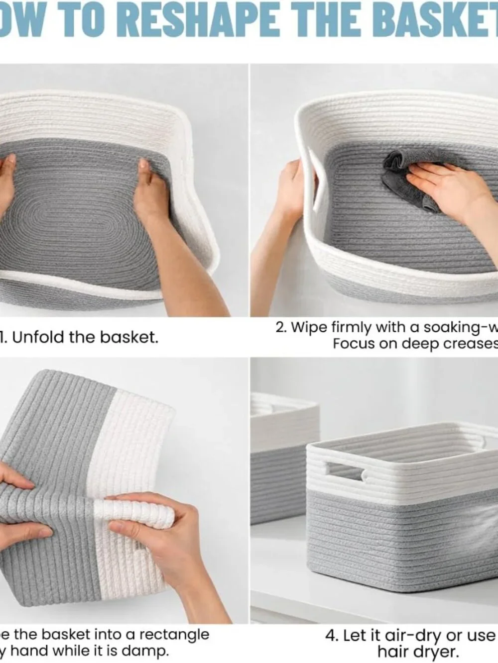 New 5 Pack Woven Storage Baskets, Decorative Storage Bins for Organizing | 13.8